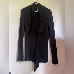 Free People asymmetrical flowy zip up sweater